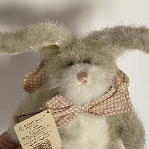 Boyds Bears Lil Peach Bunny Rabbit Gingham Wings Archive Collection Ornament - Picture 7 of 10